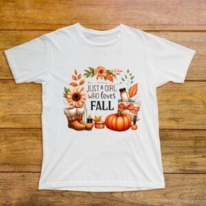 Just A Girl Who Loves Fall Graphic T Shirt